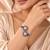 German silver oxidized floral motif pink kada bracelet