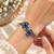 German silver oxidized floral motif multi kada bracelet