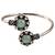 German silver oxidized floral motif mint kada bracelet