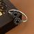German silver oxidized floral motif black kada bracelet