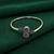 German silver oxidized floral motif red ruby kada bracelet