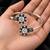 German silver oxidized floral motif clear kada bracelet