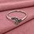 German silver oxidized floral motif pink kada bracelet