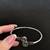 German silver oxidized floral motif pink kada bracelet