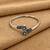 German silver oxidized floral motif mint kada bracelet