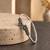 German silver oxidized floral motif mint kada bracelet