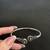 German silver oxidized floral motif clear kada bracelet