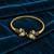 Gold plated geometric white adjustable kada bracelet