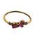 Gold plated geometric wine adjustable kada bracelet