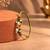 Gold plated geometric white adjustable kada bracelet