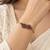 Gold plated geometric wine adjustable kada bracelet