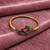 Gold plated geometric red green adjustable kada bracelet