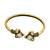 Gold plated geometric white adjustable kada bracelet