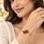 Gold plated geometric red green adjustable kada bracelet