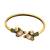 Gold plated geometric pink adjustable kada bracelet