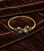 Gold plated geometric multi adjustable kada bracelet