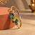Gold plated geometric multi adjustable kada bracelet