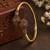 Gold plated wine adjustable kada bracelet