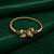 Gold plated geometric clear adjustable kada bracelet
