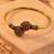 Gold plated wine adjustable kada bracelet