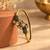 Gold plated geometric clear adjustable kada bracelet