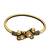 Gold plated geometric clear adjustable kada bracelet