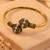 Gold plated white adjustable kada bracelet