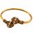 Gold plated white adjustable kada bracelet