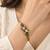 Gold plated geometric clear adjustable kada bracelet