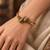 Gold plated white adjustable kada bracelet