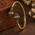 Gold plated pink adjustable kada bracelet