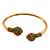 Gold plated red green adjustable kada bracelet