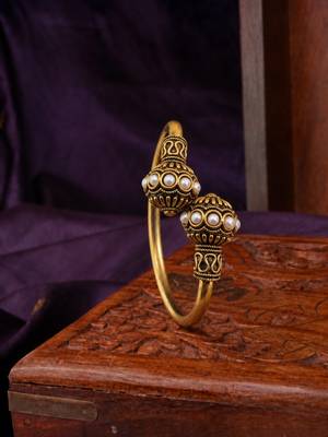 Gold plated pink adjustable kada bracelet 2