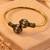 Gold plated pink adjustable kada bracelet