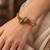 Gold plated pink adjustable kada bracelet