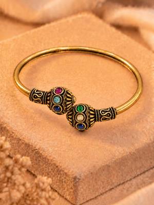 Gold plated multi adjustable kada bracelet 3