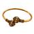 Gold plated clear adjustable kada bracelet