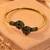 Gold plated black adjustable kada bracelet