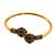 Gold plated black adjustable kada bracelet