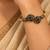 Gold plated black adjustable kada bracelet