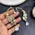 Kundan Chandbali Ear Cuff Earrings, Indian Bridal Jewelry, Floral Teardrop Design