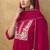 Pink premium mal chanderi embroidered kurta set with pant & embroidered lace dupatta