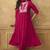 Pink premium mal chanderi embroidered kurta set with pant & embroidered lace dupatta