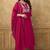Pink premium mal chanderi embroidered kurta set with pant & embroidered lace dupatta