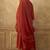 Orange premium mal chanderi embroidered kurta set with pant & embroidered lace dupatta