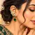 Kundan Green Stone Ear Cuff Earrings, Indian Bridal Jewelry, Festive Statement Climber