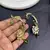 Kundan Green Stone Ear Cuff, Indian Bridal Jewelry, Gold Tone Ear Wrap