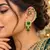 Kundan Green Stone Ear Cuff Earrings, Bridal Jhumka, Indian Wedding Jewelry