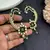 Kundan Green Stone Ear Cuff Earrings, Bridal Jhumka, Indian Wedding Jewelry