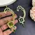 Kundan Green Stone Ear Cuff Earrings, Bridal Jhumka, Indian Wedding Jewelry